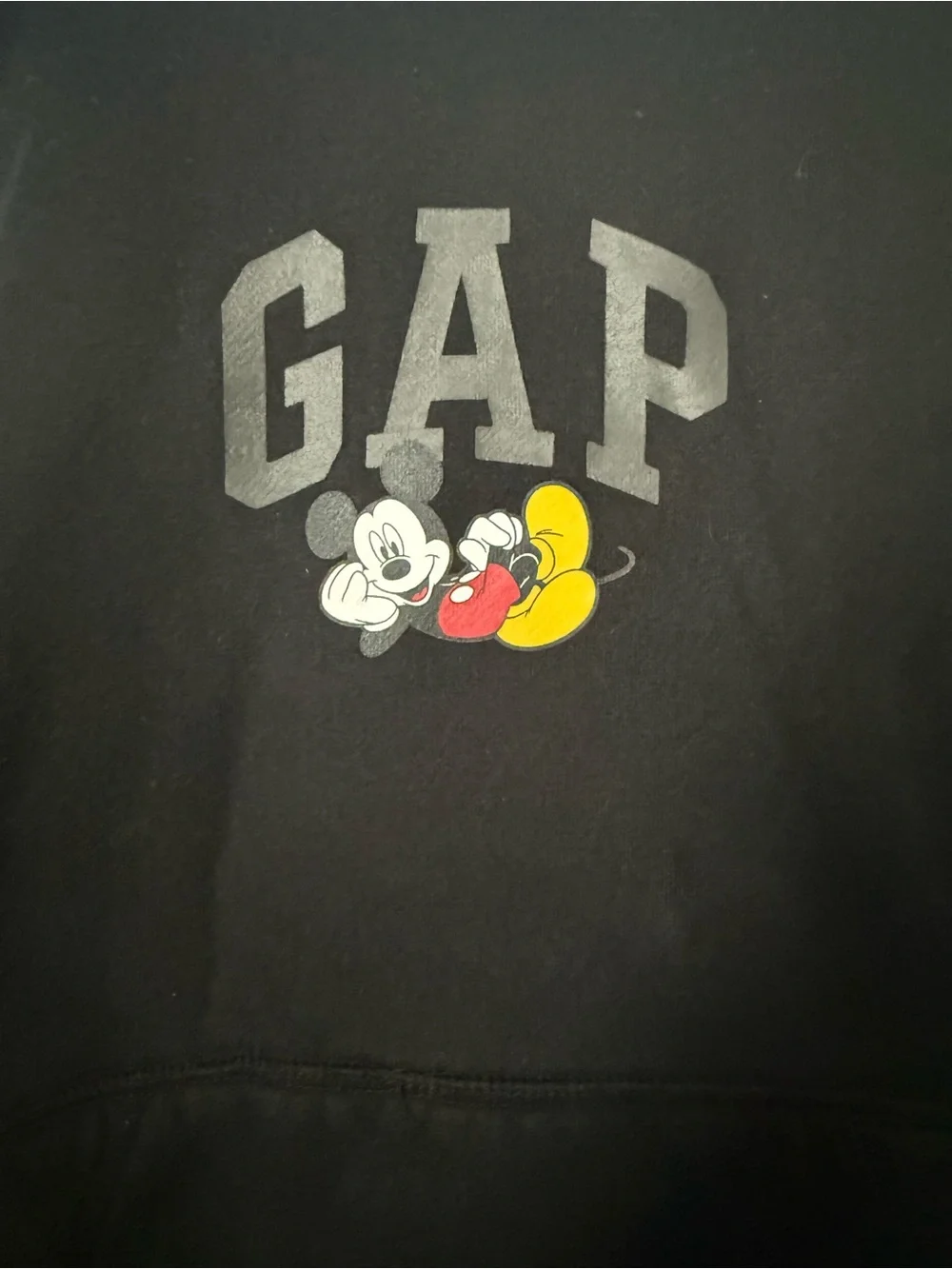GAP Black Hoodie with Mickey Graphic